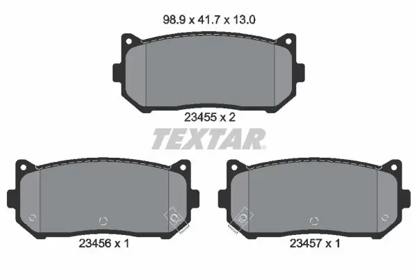 Handler.Part Brake pad set, disc brake TEXTAR 2345501 1