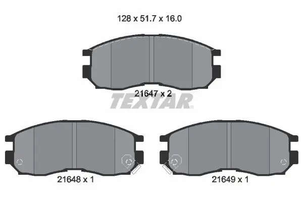 Handler.Part Brake pad set, disc brake TEXTAR 2164701 1