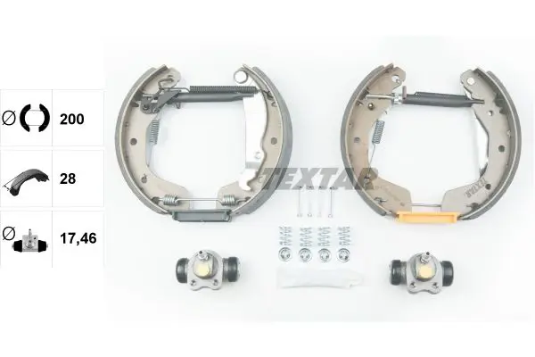 Handler.Part Brake shoe set TEXTAR 84044800 2