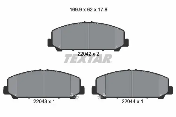 Handler.Part Brake pad set, disc brake TEXTAR 2204201 1