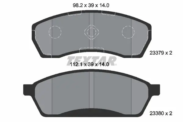 Handler.Part Brake pad set, disc brake TEXTAR 2337901 1