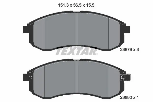 Handler.Part Brake pad set, disc brake TEXTAR 2387902 1