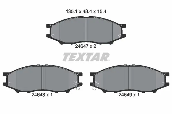 Handler.Part Brake pad set, disc brake TEXTAR 2464701 1