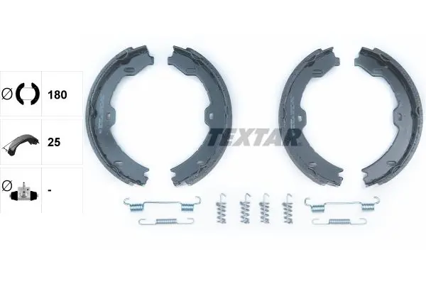 Handler.Part Brake shoe set, parking brake TEXTAR 91058800 1