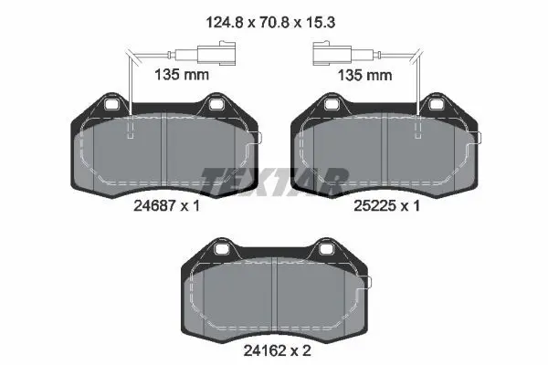 Handler.Part Brake pad set, disc brake TEXTAR 2468703 1