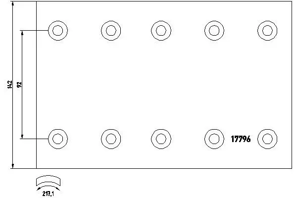 Handler.Part Brake lining, drum brake TEXTAR 17796 1