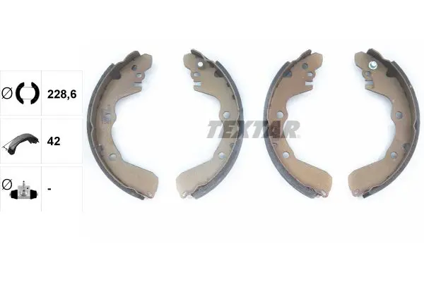 Handler.Part Brake shoe set TEXTAR 91047500 2