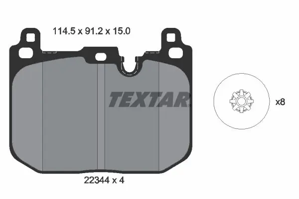 Handler.Part Brake pad set, disc brake TEXTAR 2234401 1