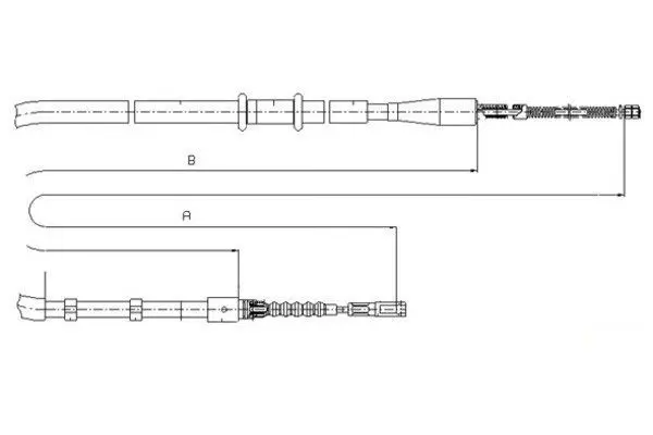 Handler.Part Cable, parking brake TEXTAR 44001200 1