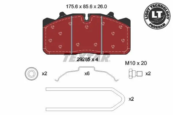 Handler.Part Brake pad set, disc brake TEXTAR 2928502 2