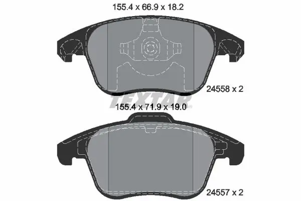 Handler.Part Brake pad set, disc brake TEXTAR 2455801 1