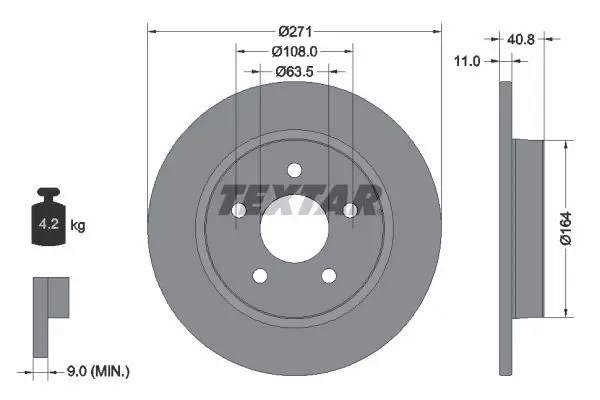 Handler.Part Brake disc TEXTAR 92239003 1