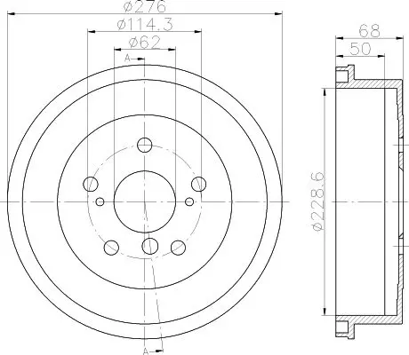 Handler.Part Brake drum TEXTAR 94029400 1