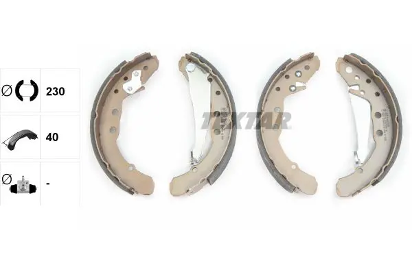 Handler.Part Brake shoe set TEXTAR 91044400 2