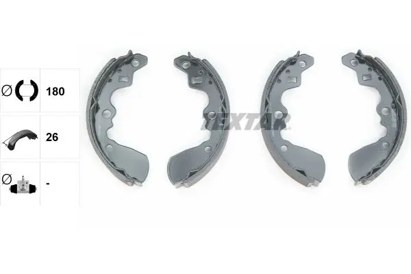 Handler.Part Brake shoe set TEXTAR 91042600 2