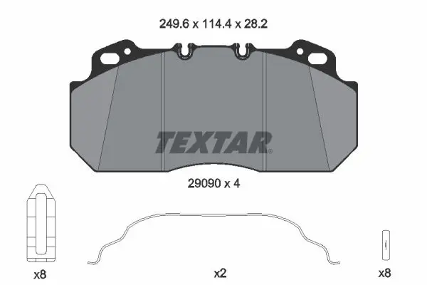 Handler.Part Brake pad set, disc brake TEXTAR 2909006 2