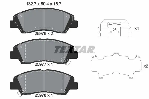 Handler.Part Brake pad set, disc brake TEXTAR 2597601 1