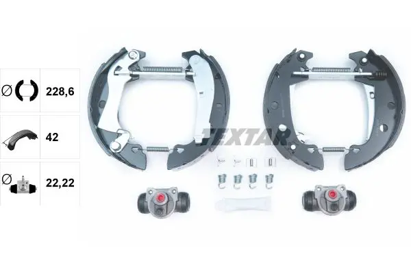 Handler.Part Brake shoe set TEXTAR 84029200 2