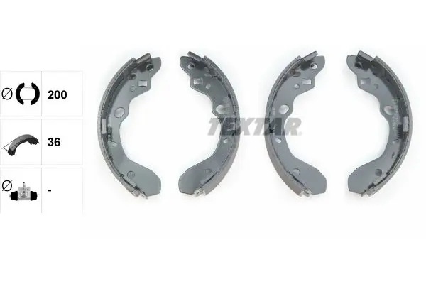 Handler.Part Brake shoe set TEXTAR 91053200 2