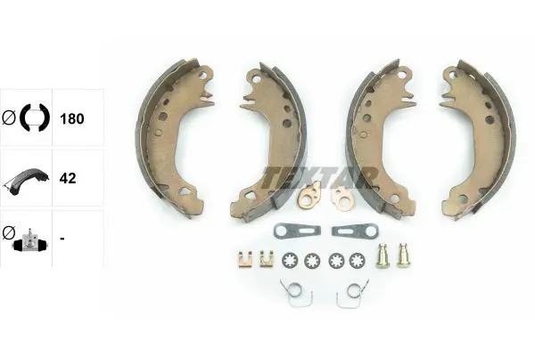 Handler.Part Brake shoe set TEXTAR 91030301 2