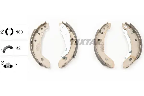 Handler.Part Brake shoe set TEXTAR 91031200 2