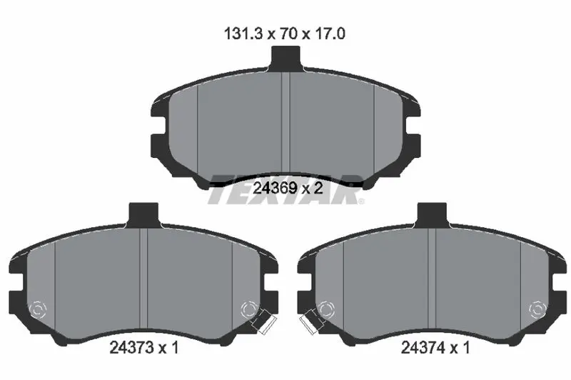 Handler.Part Brake pad set, disc brake TEXTAR 2436901 1