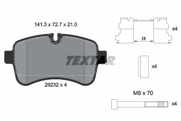 Handler.Part Brake pad set, disc brake TEXTAR 2923201 1