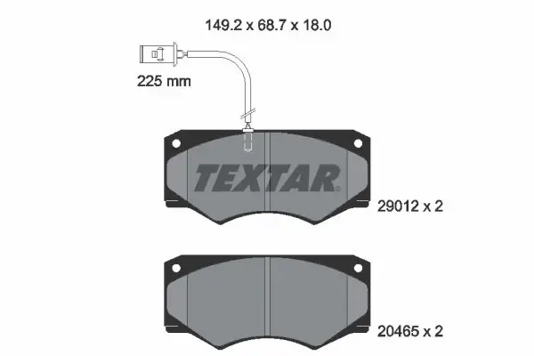 Handler.Part Brake pad set, disc brake TEXTAR 2901201 2