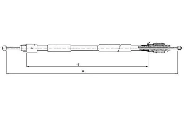 Handler.Part Cable, parking brake TEXTAR 44097300 1