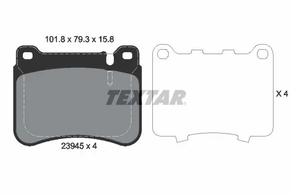 Handler.Part Brake pad set, disc brake TEXTAR 2394501 1