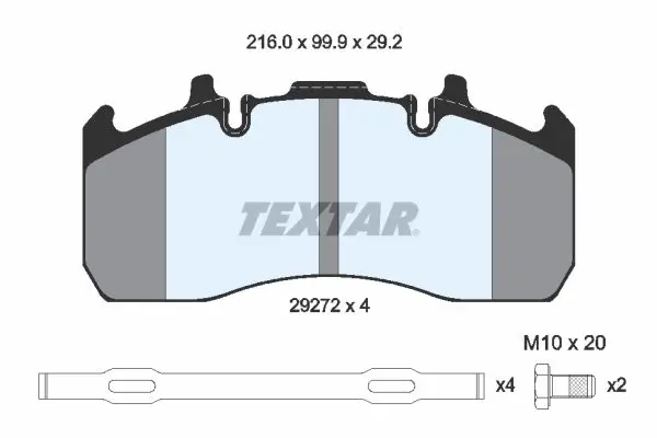 Handler.Part Brake pad set, disc brake TEXTAR 2927201 2