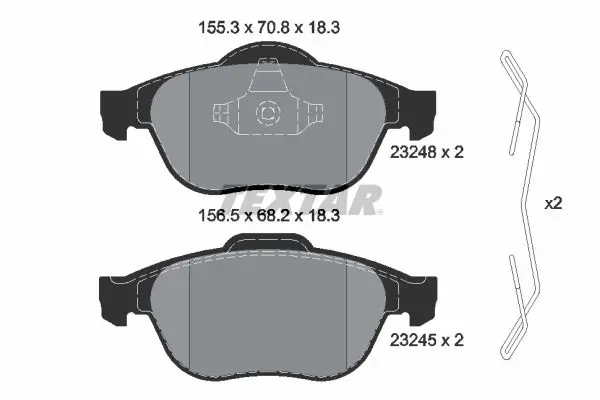 Handler.Part Brake pad set, disc brake TEXTAR 2324802 1