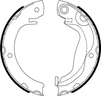 Handler.Part Brake shoe set, parking brake TEXTAR 91077300 1