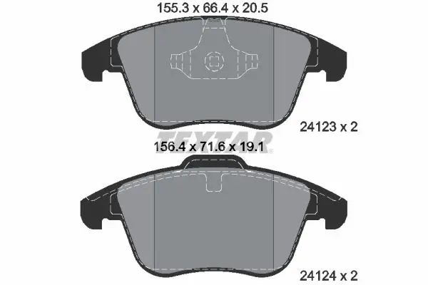 Handler.Part Brake pad set, disc brake TEXTAR 2412301 1