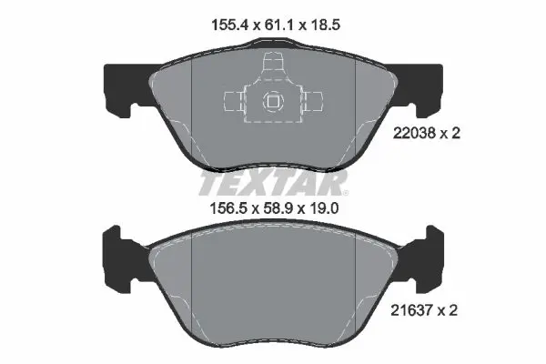 Handler.Part Brake pad set, disc brake TEXTAR 2203801 1