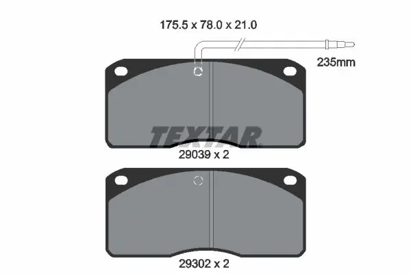 Handler.Part Brake pad set, disc brake TEXTAR 2903902 2