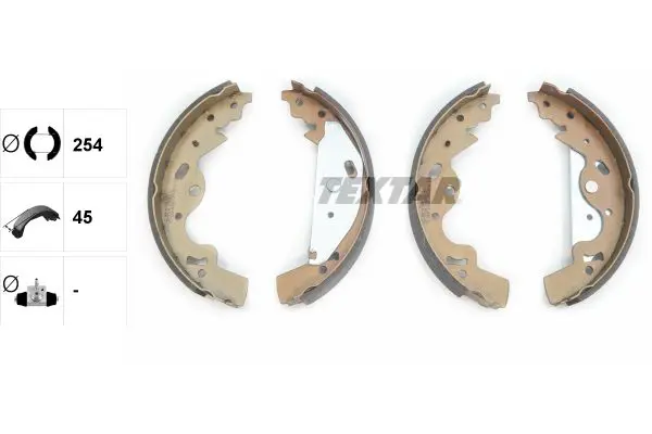 Handler.Part Brake shoe set TEXTAR 91063600 2