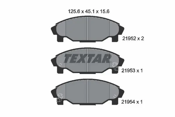 Handler.Part Brake pad set, disc brake TEXTAR 2195202 1