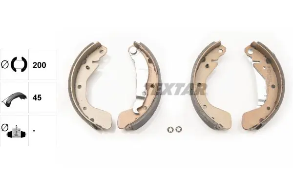 Handler.Part Brake shoe set TEXTAR 91044900 2