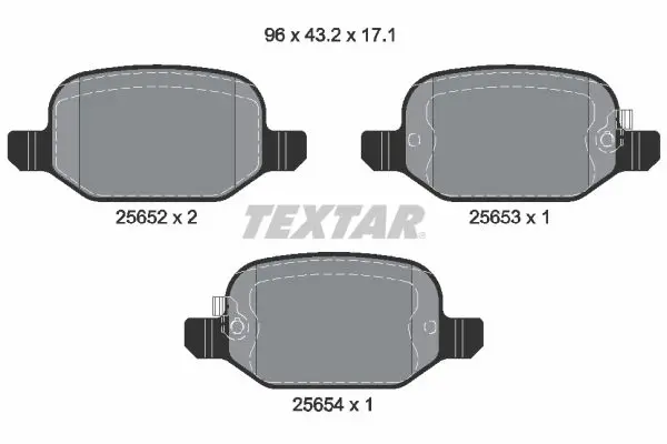 Handler.Part Brake pad set, disc brake TEXTAR 2565201 1