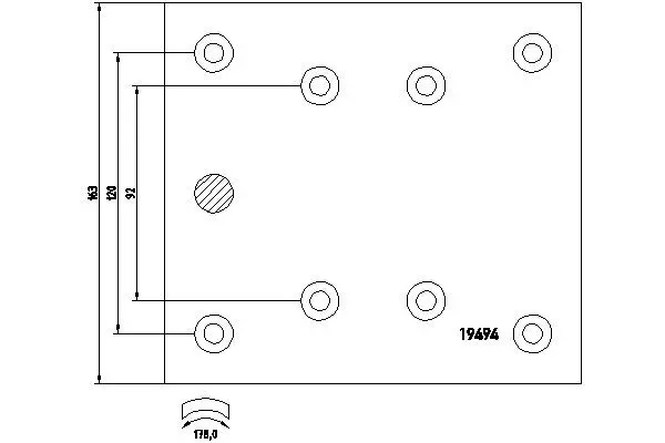 Handler.Part Brake lining kit, drum brake TEXTAR 1949407 1