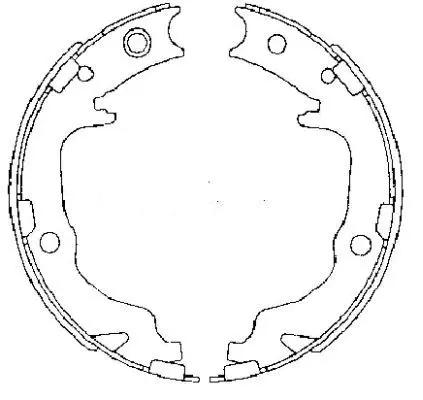 Handler.Part Brake shoe set, parking brake TEXTAR 91073400 1