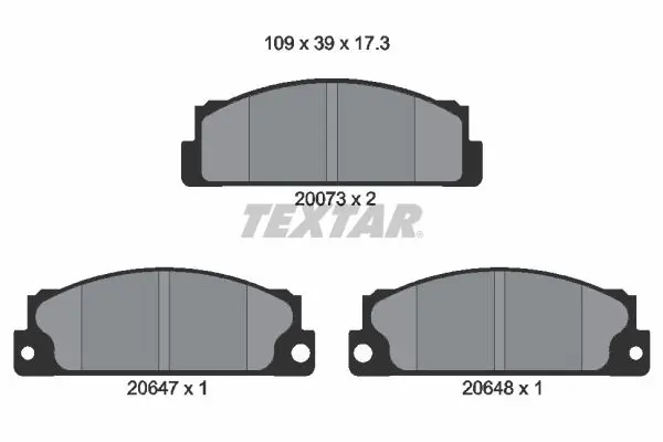 Handler.Part Brake pad set, disc brake TEXTAR 2007306 1