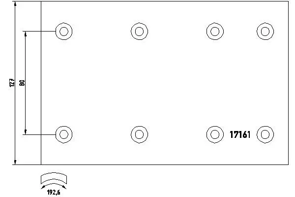 Handler.Part Brake lining kit, drum brake TEXTAR 1716104 1