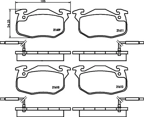 Handler.Part Brake pad set, disc brake TEXTAR 2160901 1