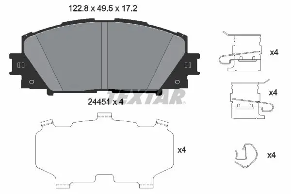 Handler.Part Brake pad set, disc brake TEXTAR 2445103 1