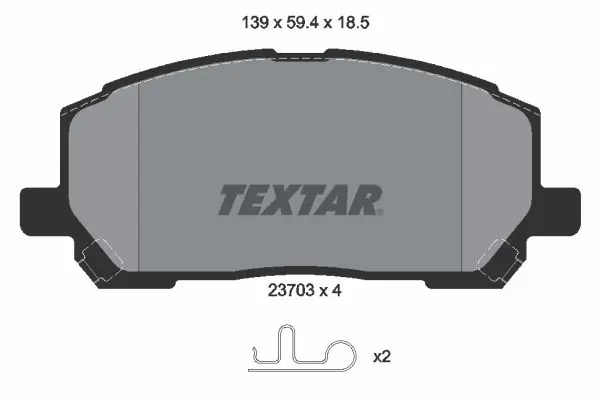 Handler.Part Brake pad set, disc brake TEXTAR 2370301 1