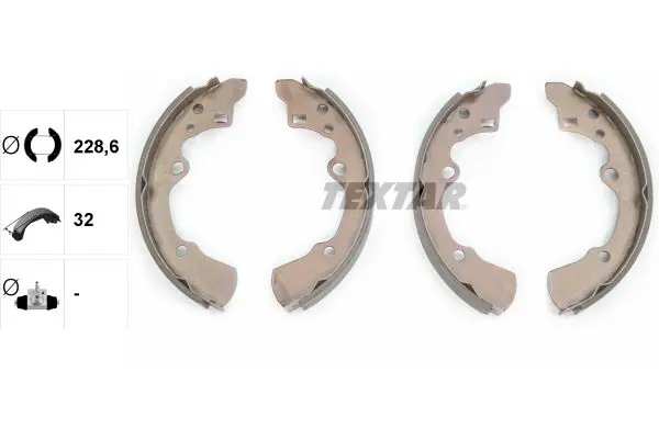 Handler.Part Brake shoe set TEXTAR 91040000 2