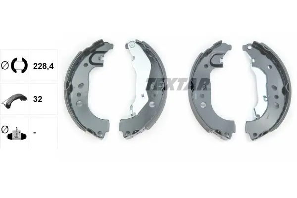 Handler.Part Brake shoe set TEXTAR 91080100 2