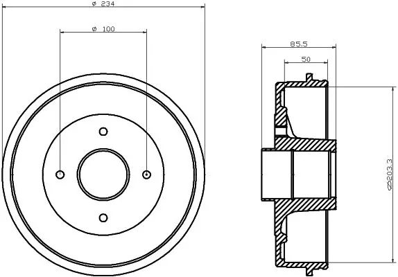 Handler.Part Brake drum TEXTAR 94019500 1